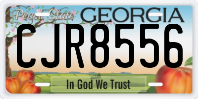 GA license plate CJR8556