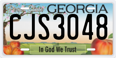 GA license plate CJS3048