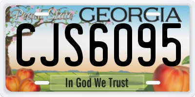 GA license plate CJS6095