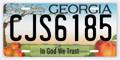 GA license plate CJS6185