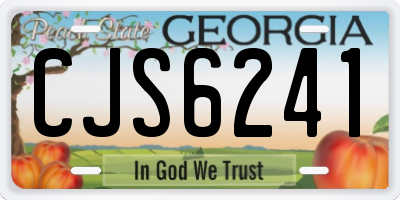 GA license plate CJS6241