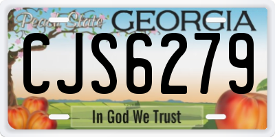 GA license plate CJS6279
