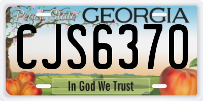GA license plate CJS6370