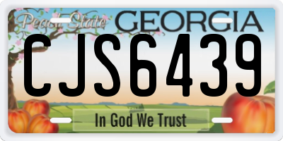 GA license plate CJS6439