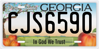 GA license plate CJS6590