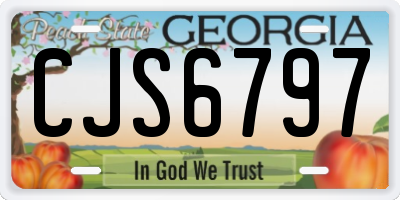 GA license plate CJS6797