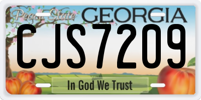 GA license plate CJS7209