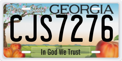 GA license plate CJS7276