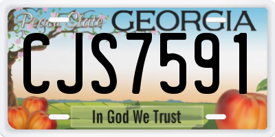 GA license plate CJS7591