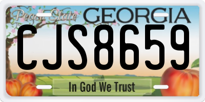 GA license plate CJS8659