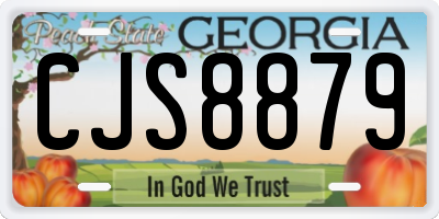GA license plate CJS8879