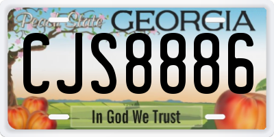 GA license plate CJS8886