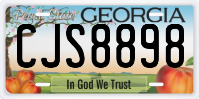 GA license plate CJS8898