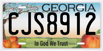 GA license plate CJS8912