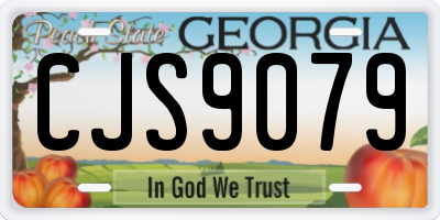 GA license plate CJS9079