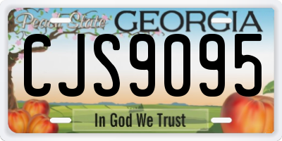 GA license plate CJS9095