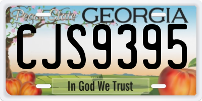 GA license plate CJS9395