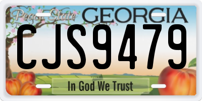 GA license plate CJS9479