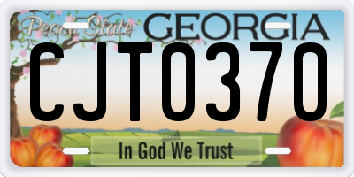 GA license plate CJT0370