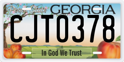 GA license plate CJT0378