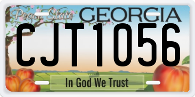 GA license plate CJT1056