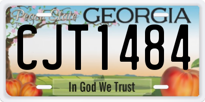 GA license plate CJT1484