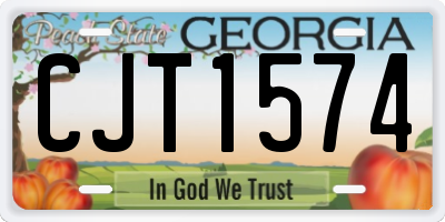 GA license plate CJT1574