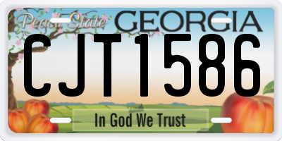 GA license plate CJT1586