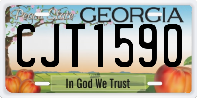 GA license plate CJT1590