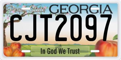 GA license plate CJT2097