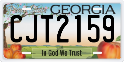 GA license plate CJT2159