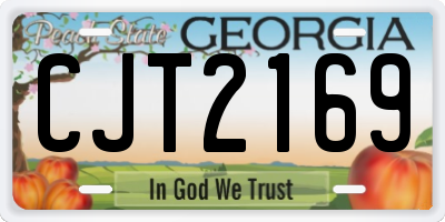 GA license plate CJT2169