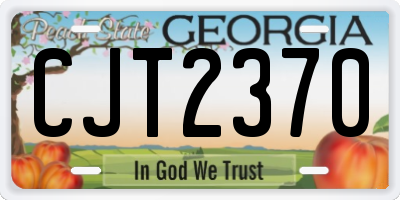 GA license plate CJT2370