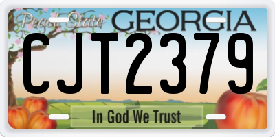 GA license plate CJT2379