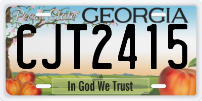 GA license plate CJT2415
