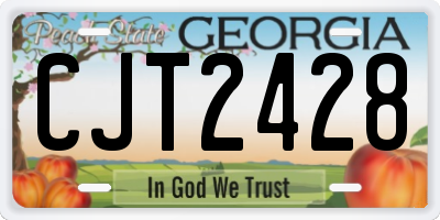 GA license plate CJT2428