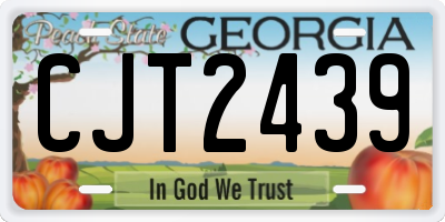 GA license plate CJT2439