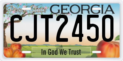 GA license plate CJT2450