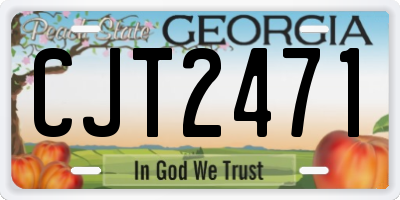 GA license plate CJT2471