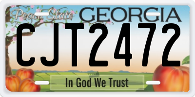 GA license plate CJT2472