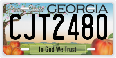 GA license plate CJT2480