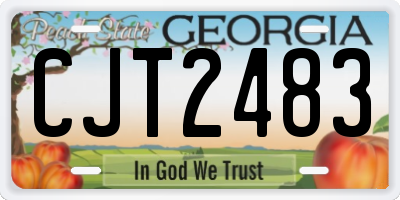 GA license plate CJT2483