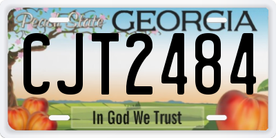 GA license plate CJT2484