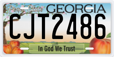 GA license plate CJT2486