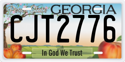 GA license plate CJT2776