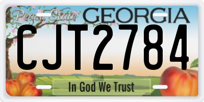 GA license plate CJT2784