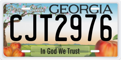 GA license plate CJT2976