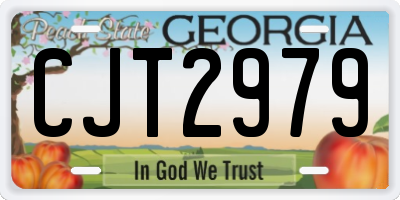 GA license plate CJT2979