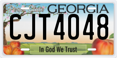 GA license plate CJT4048
