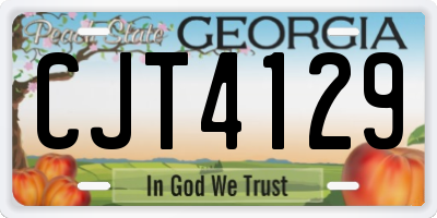 GA license plate CJT4129